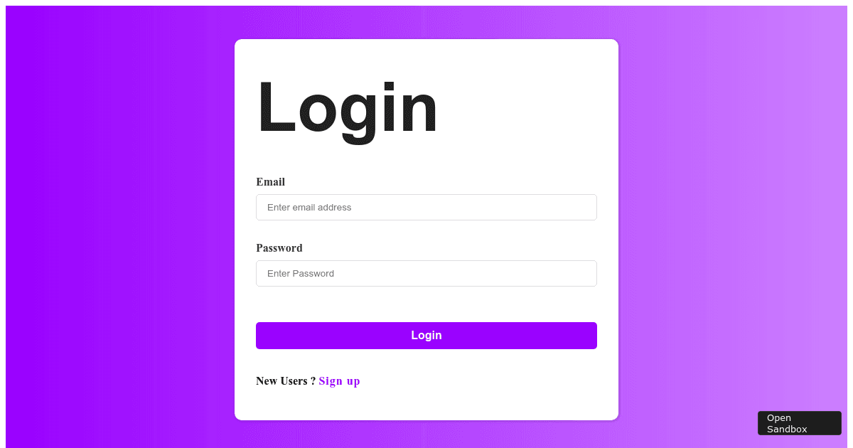 react - Codesandbox