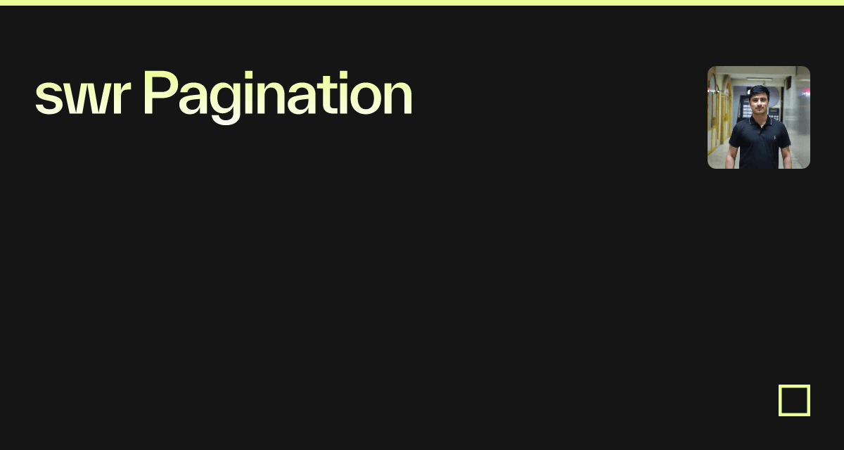 swr Pagination - Codesandbox