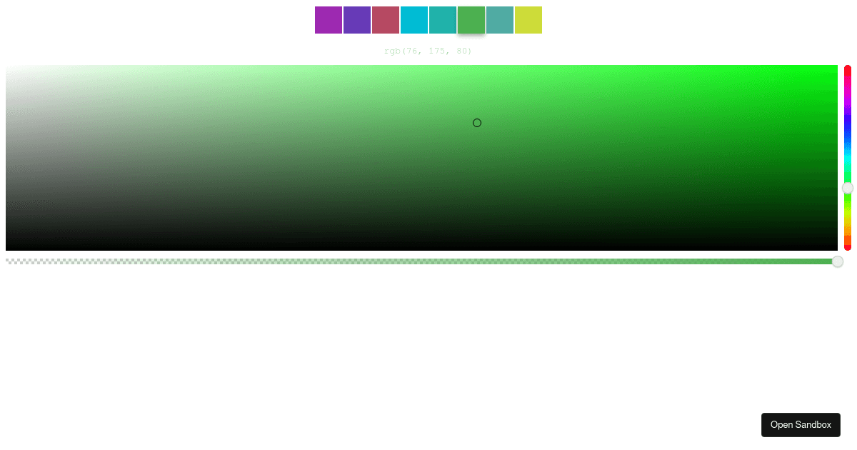 coloreact | swatches example - Codesandbox
