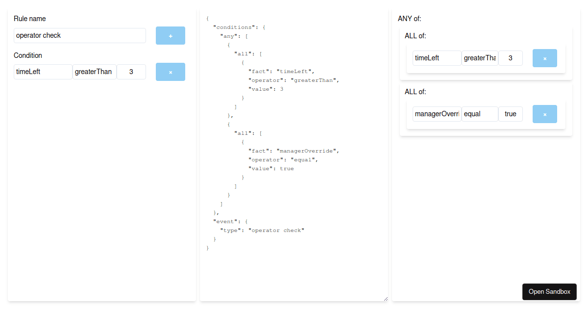 rule generator - Codesandbox