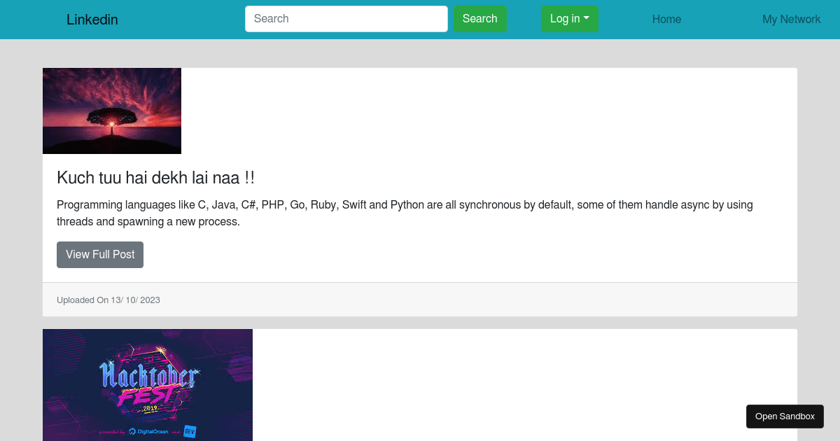 linkedin - Codesandbox
