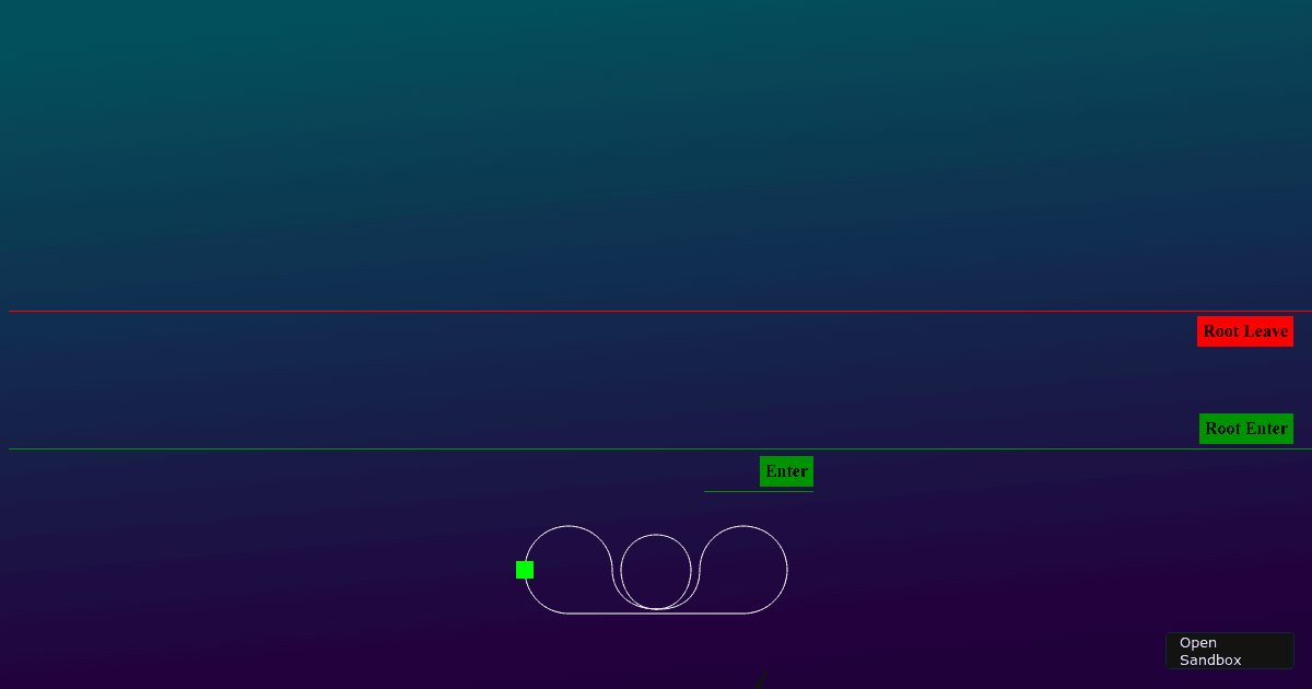 Link animejs Animation to scrollbar - intersectionTrigger - Codesandbox