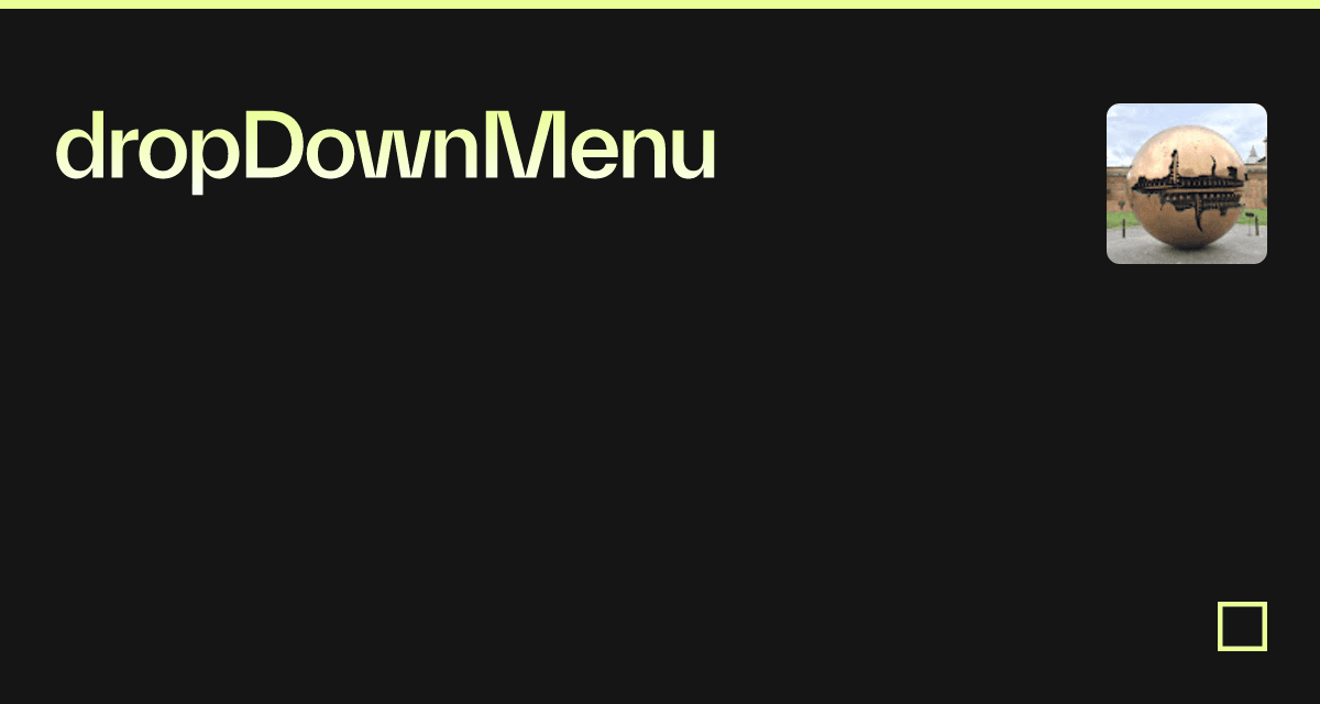 dropDownMenu - Codesandbox