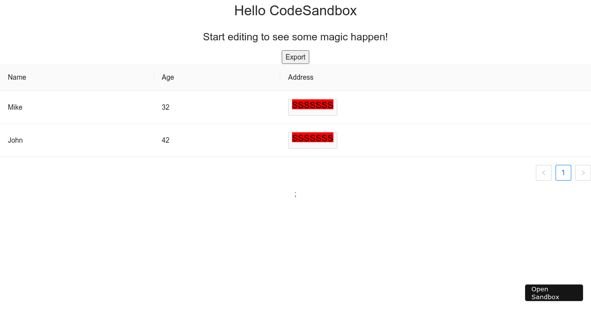 antd table excel (forked) - Codesandbox