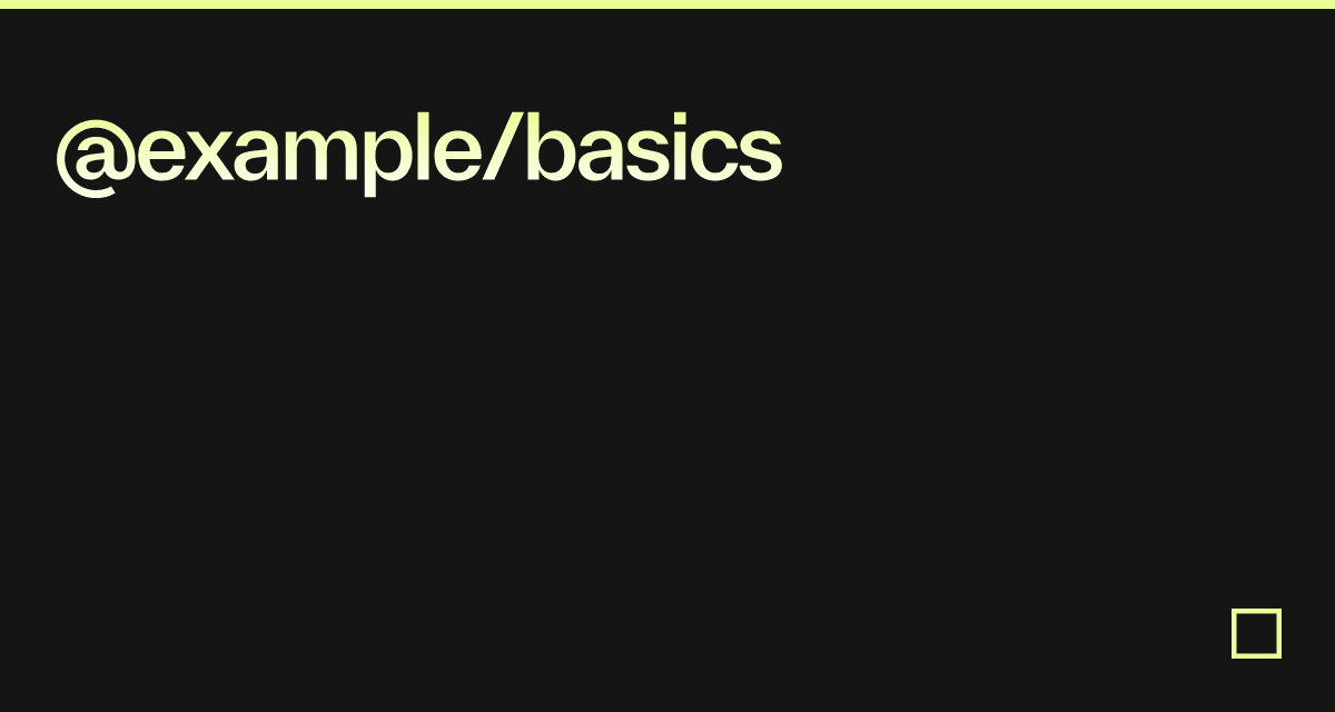 Example Basics Codesandbox Example Basics Codesandbox
