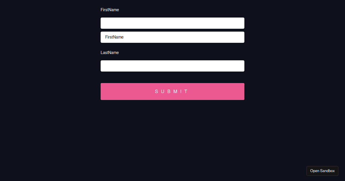 React Hook Form - useForm Template - Codesandbox