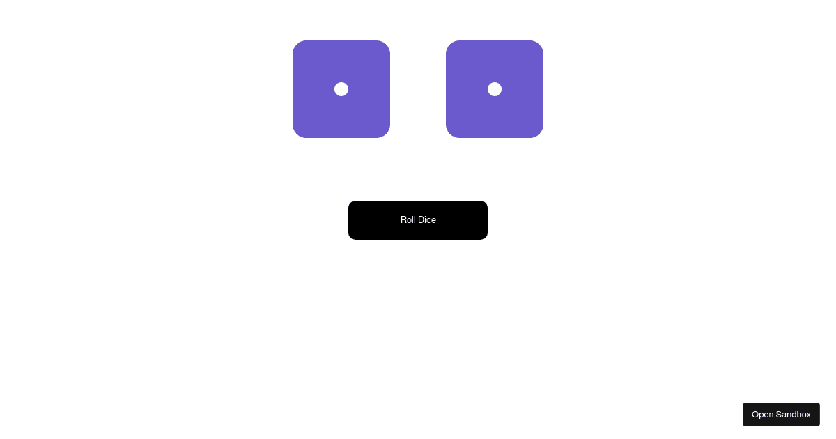 Dice Exercise (forked) - Codesandbox