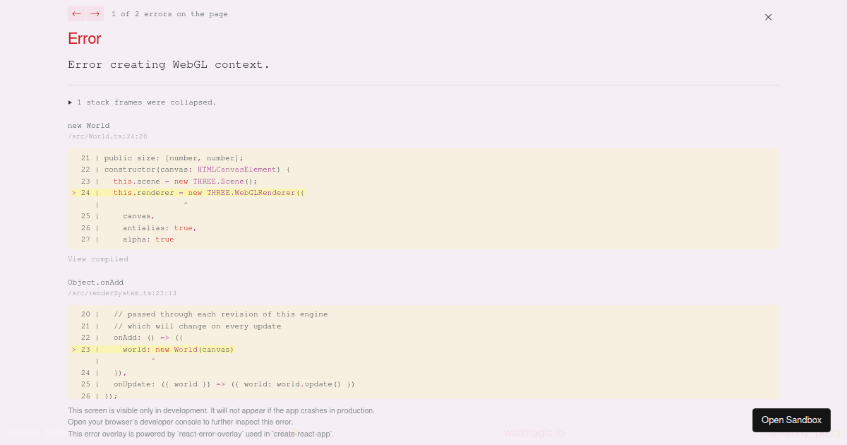 threejs render system example - Codesandbox