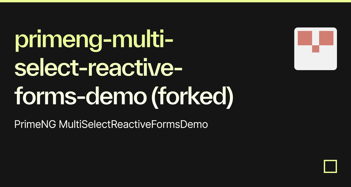 primeng-multi-select-reactive-forms-demo (forked) - Codesandbox