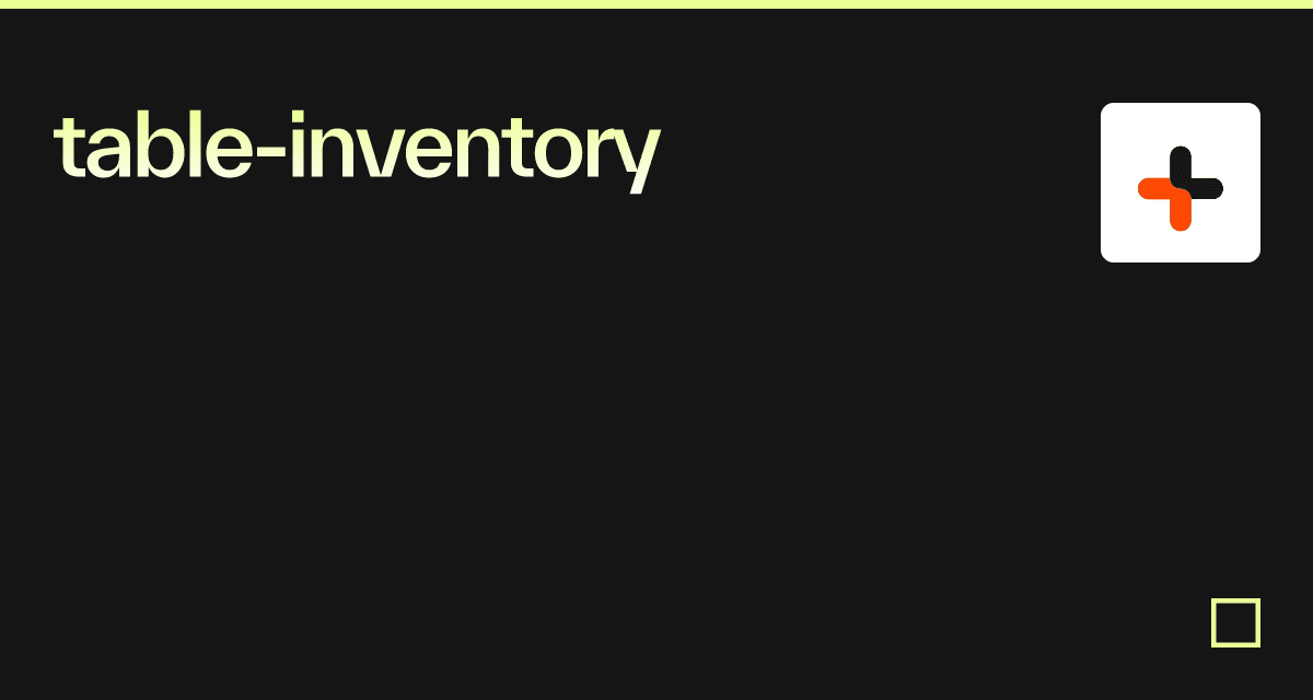 table-inventory - Codesandbox