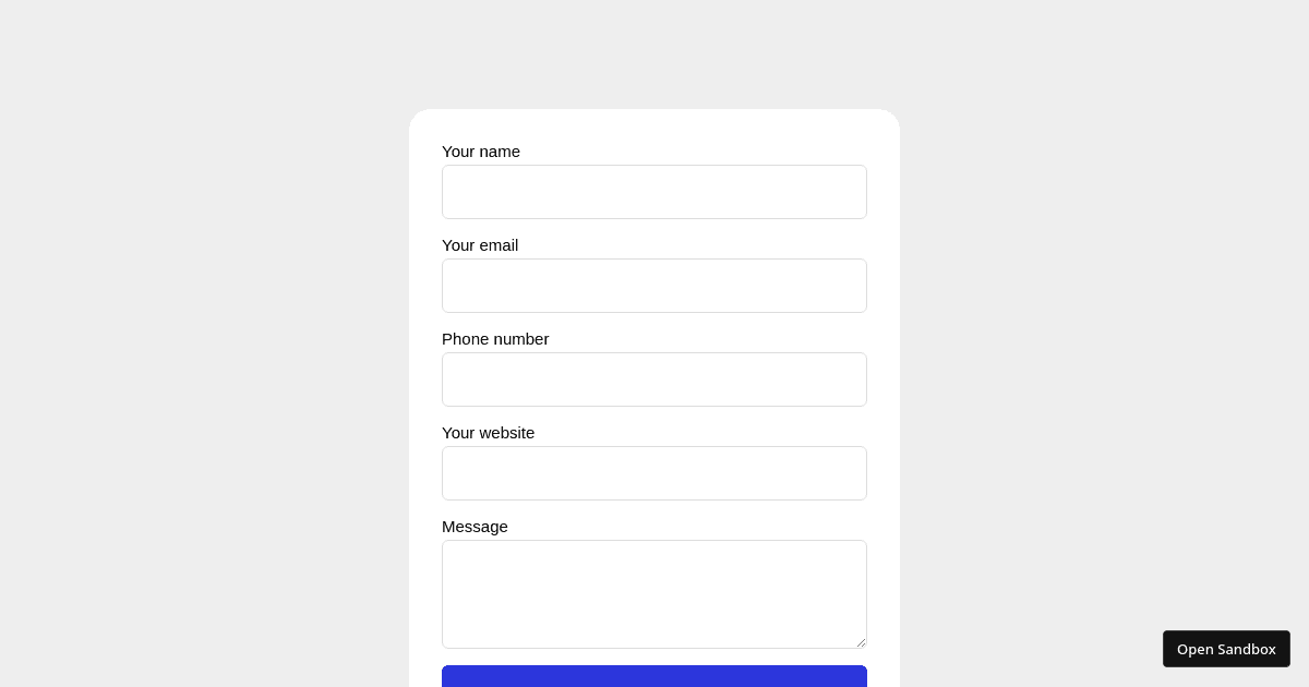 [CSS] Form validation - Codesandbox