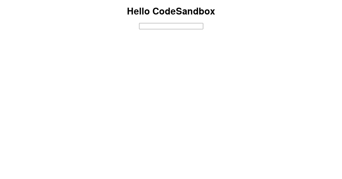 Starting Template - Codesandbox