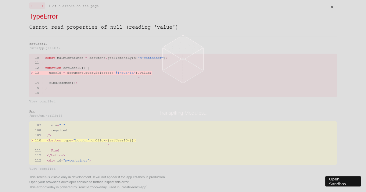 react - Codesandbox