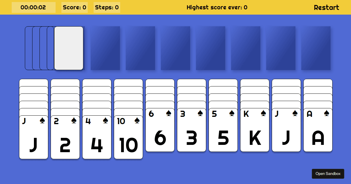 spider-solitaire - Codesandbox