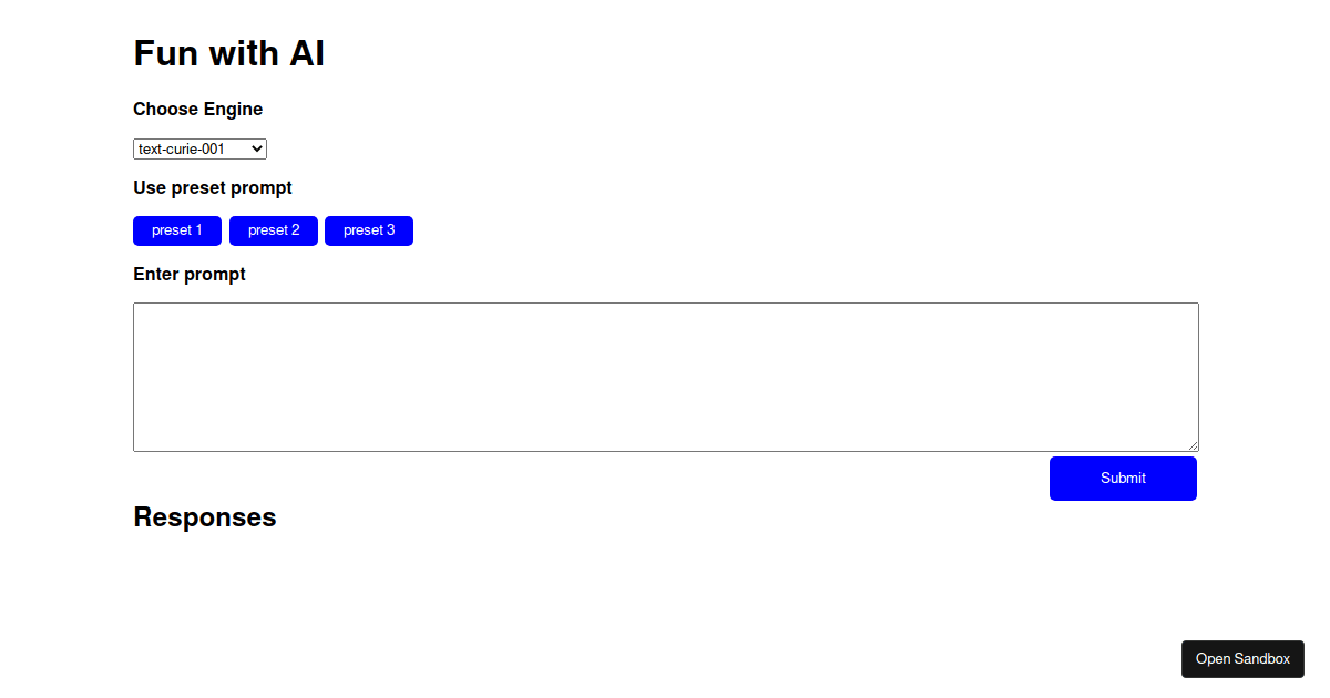 Shopify Front End Challenge - Codesandbox