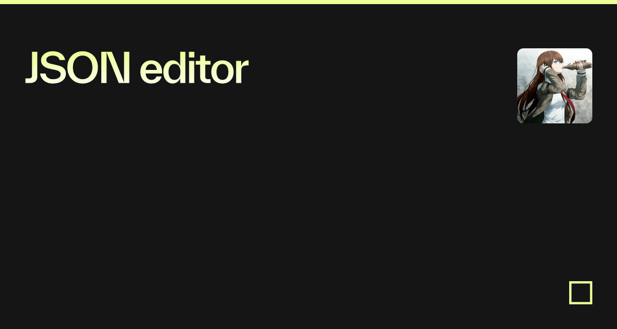 JSON editor - Codesandbox