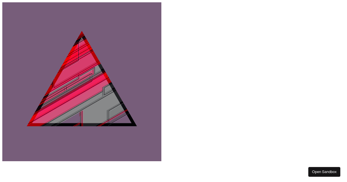 Triangle - creative code - Codesandbox