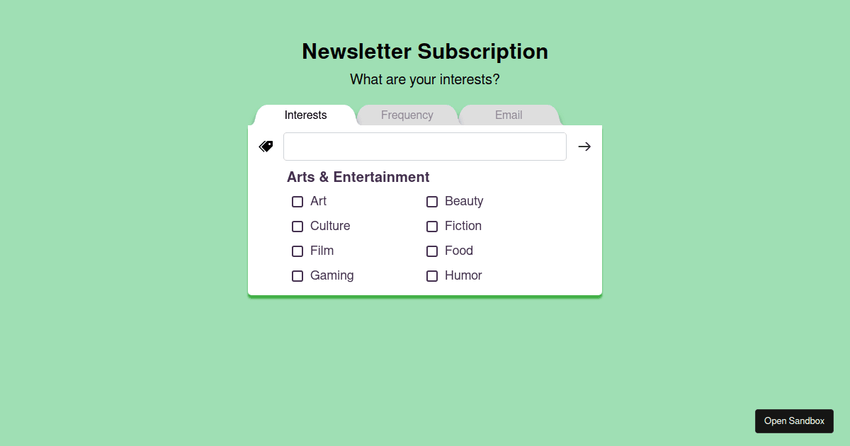 react-emotion-multi-step-form - Subscription Form (forked) - Codesandbox