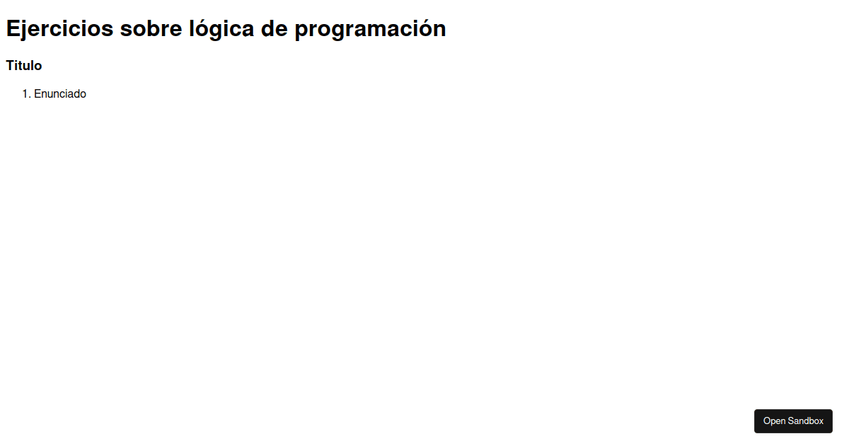ejercicios_logica - Codesandbox