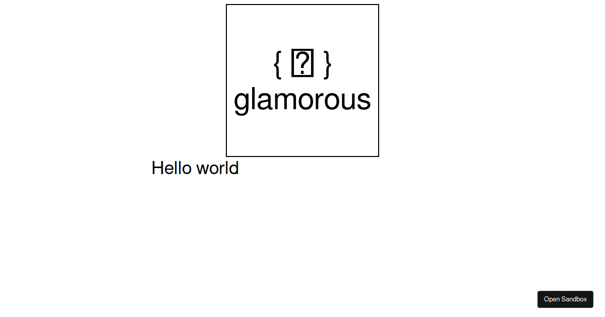 glamorous displayName - Codesandbox