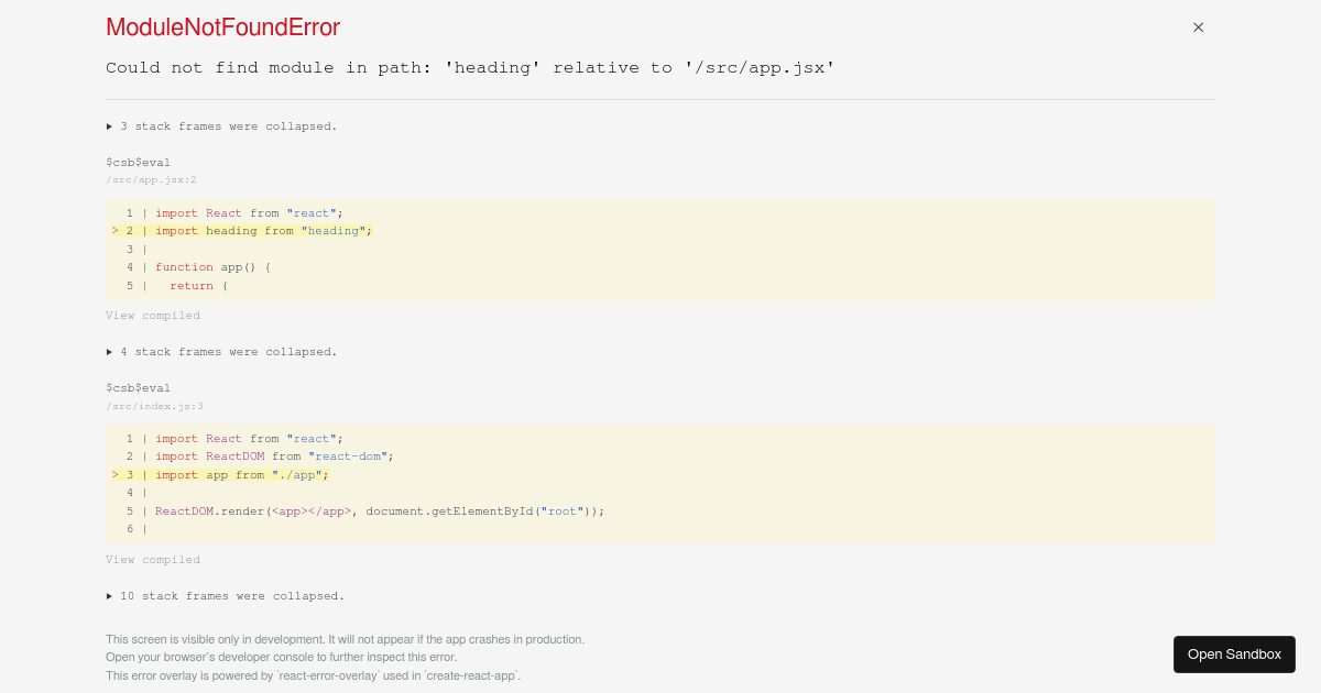 component practice - Codesandbox