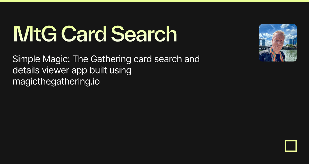 MtG Card Search Codesandbox