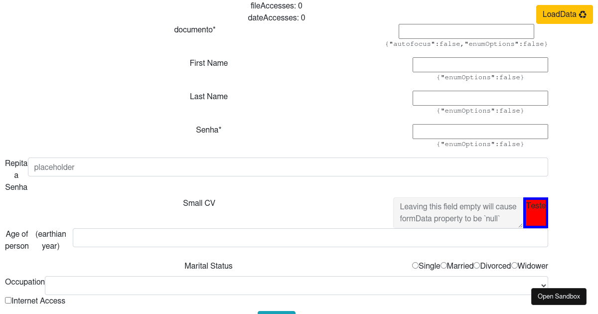react-jsonschema-form (forked) - Codesandbox
