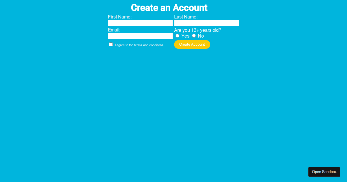 forms - Codesandbox