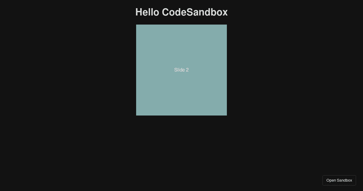 react - Codesandbox