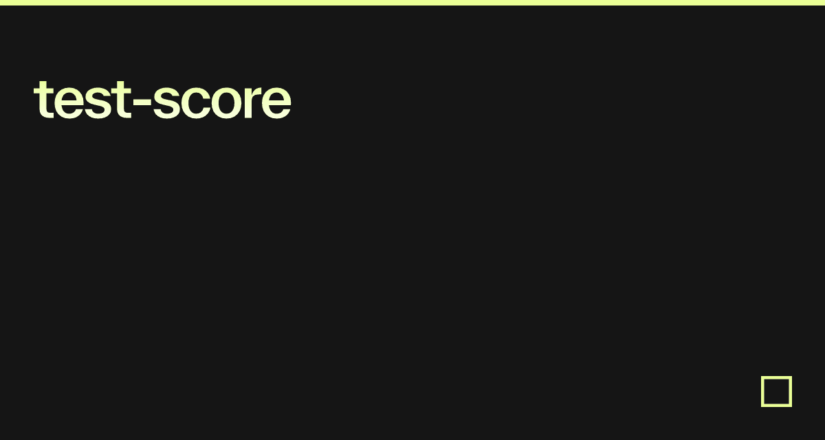 test-score - Codesandbox