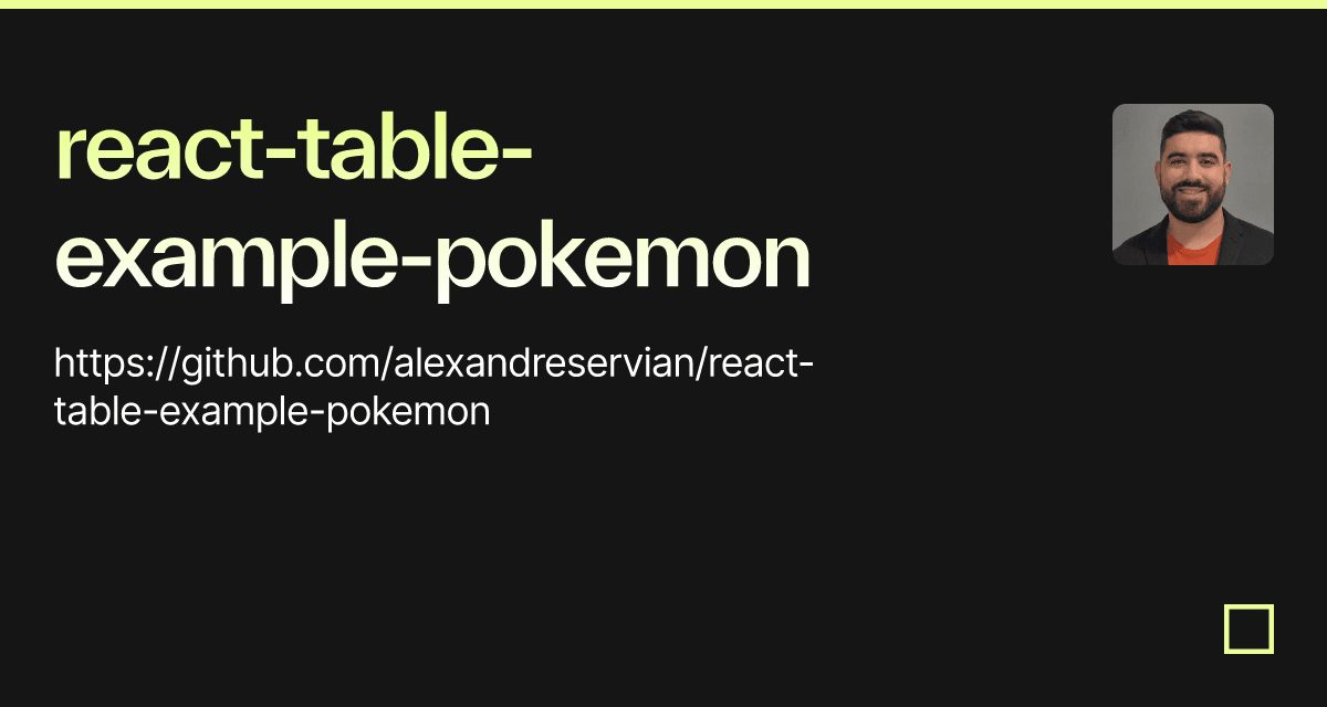 react-table-example-pokemon - Codesandbox