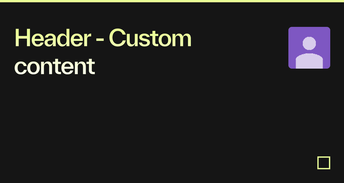 Header - Custom content - Codesandbox
