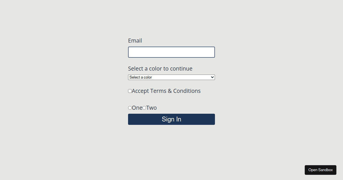 Form Using Grid & Flex - Codesandbox