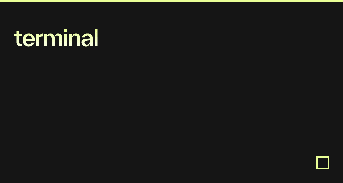 terminal - Codesandbox