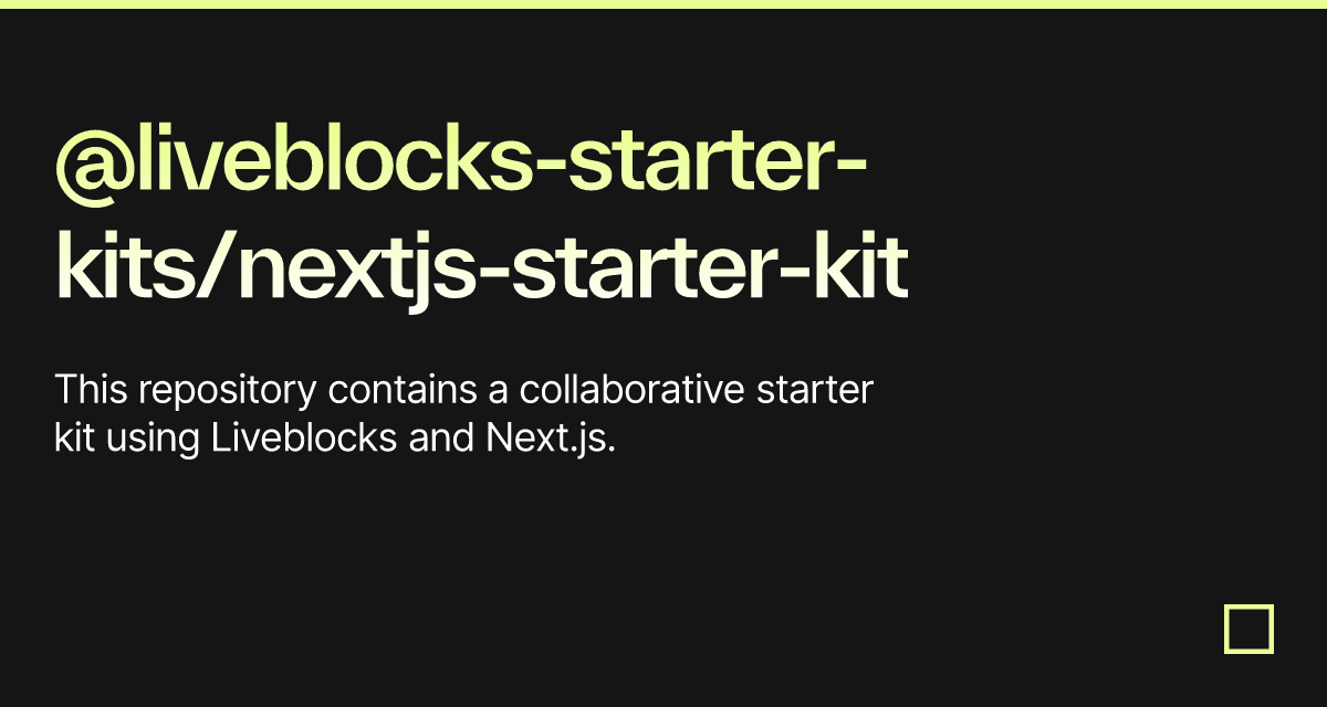@liveblocks-starter-kits/nextjs-starter-kit - Codesandbox