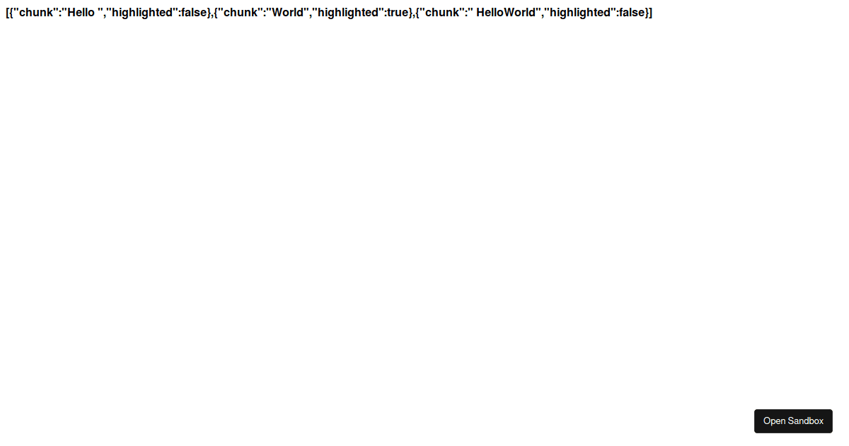 Highlight mantine regex example codesandbox