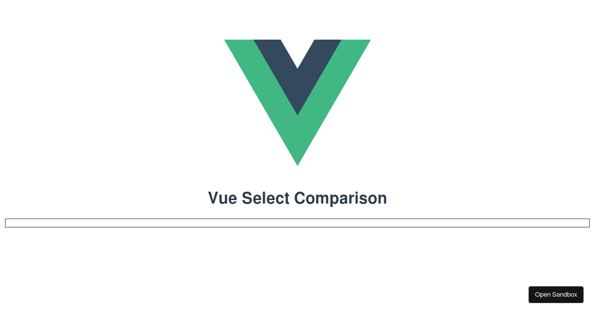 Vue Select Comparison - Codesandbox