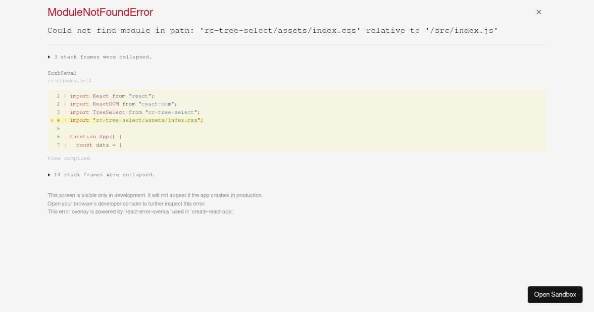 rc-tree-select single select (forked) - Codesandbox