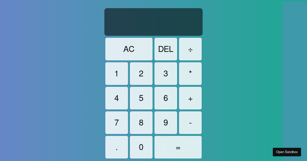 React Calculator (use reducer) - Codesandbox