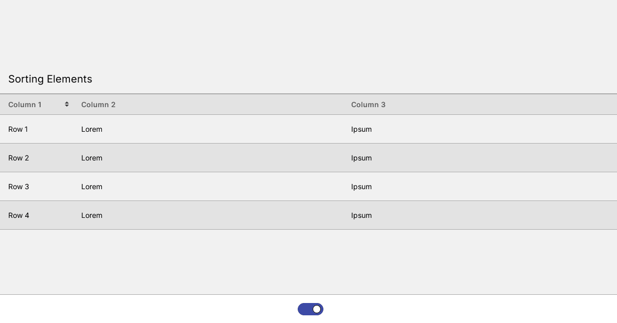 Table - Sorting Elements - Codesandbox