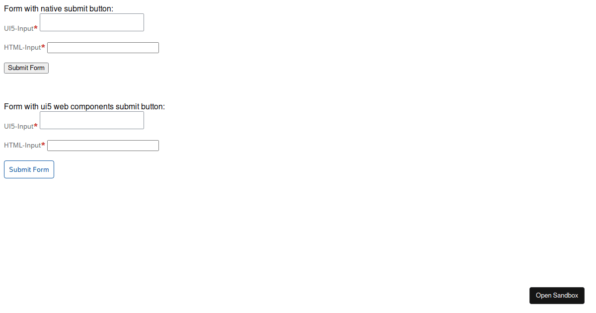 ui5-webcomponents (forked) - Codesandbox