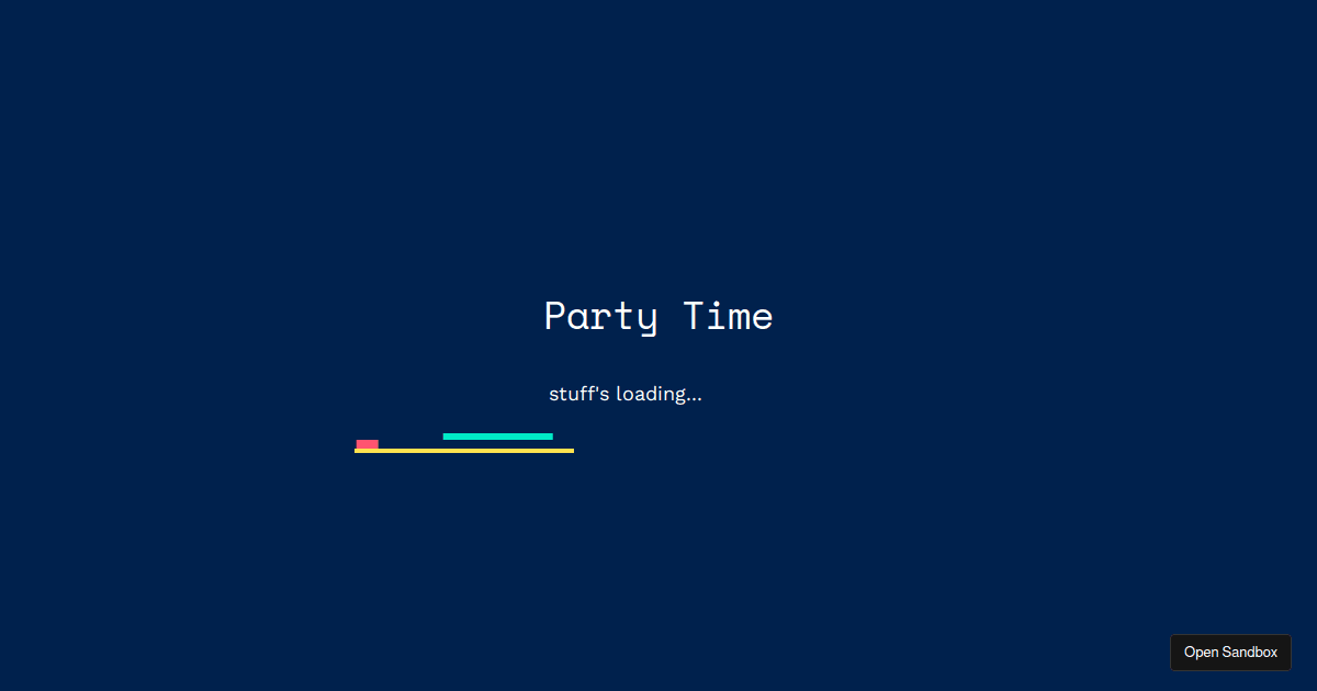 Loading Screen + Header - Codesandbox