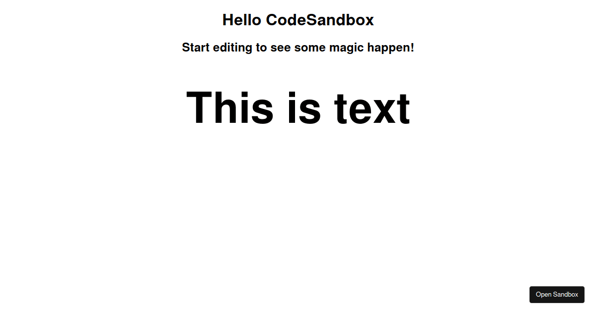 Fully responsive and adjusting to width text component - Codesandbox
