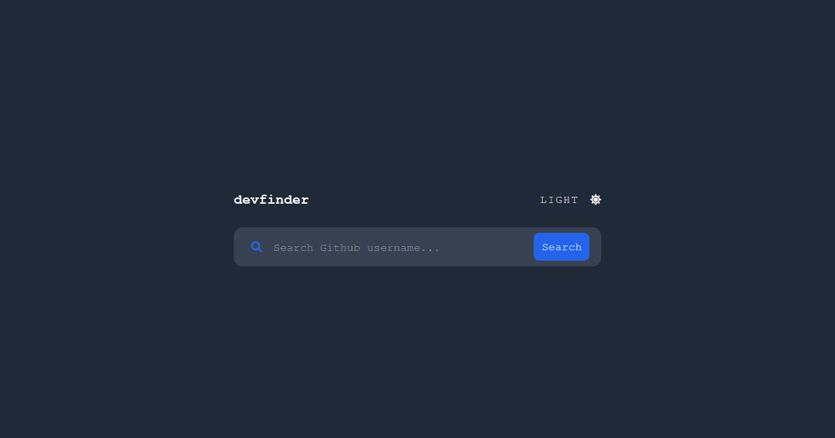 devfinder - Codesandbox image.