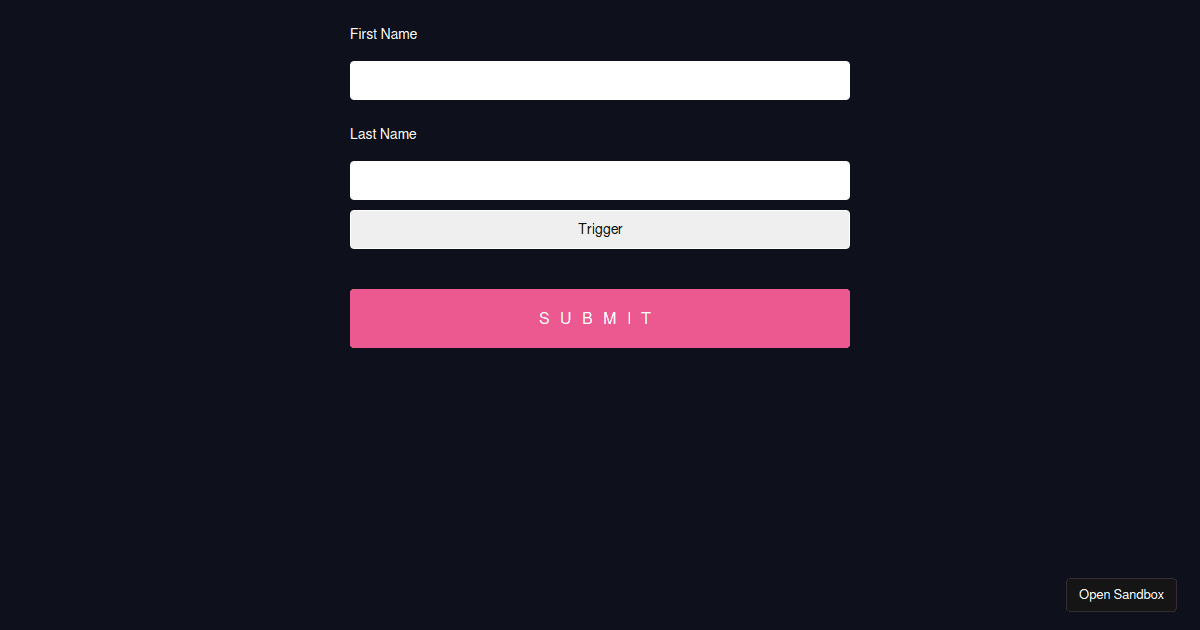 React Hook Form - V7 - ValidationSchema (forked) - Codesandbox