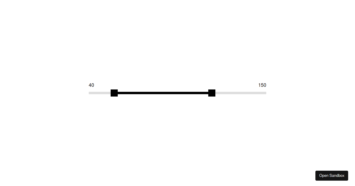 Vue Price Range Slider Codesandbox