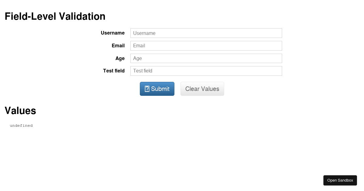Redux Form FieldLevel Validation Codesandbox
