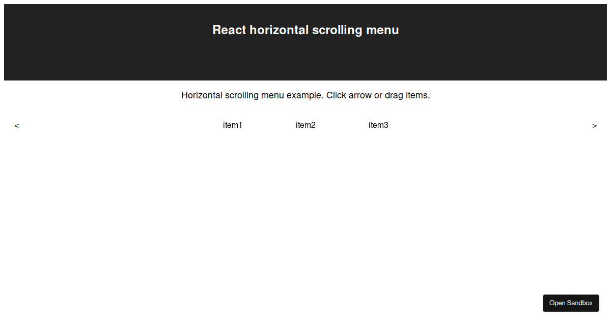 React-horizontal-scrolling-menu - Codesandbox