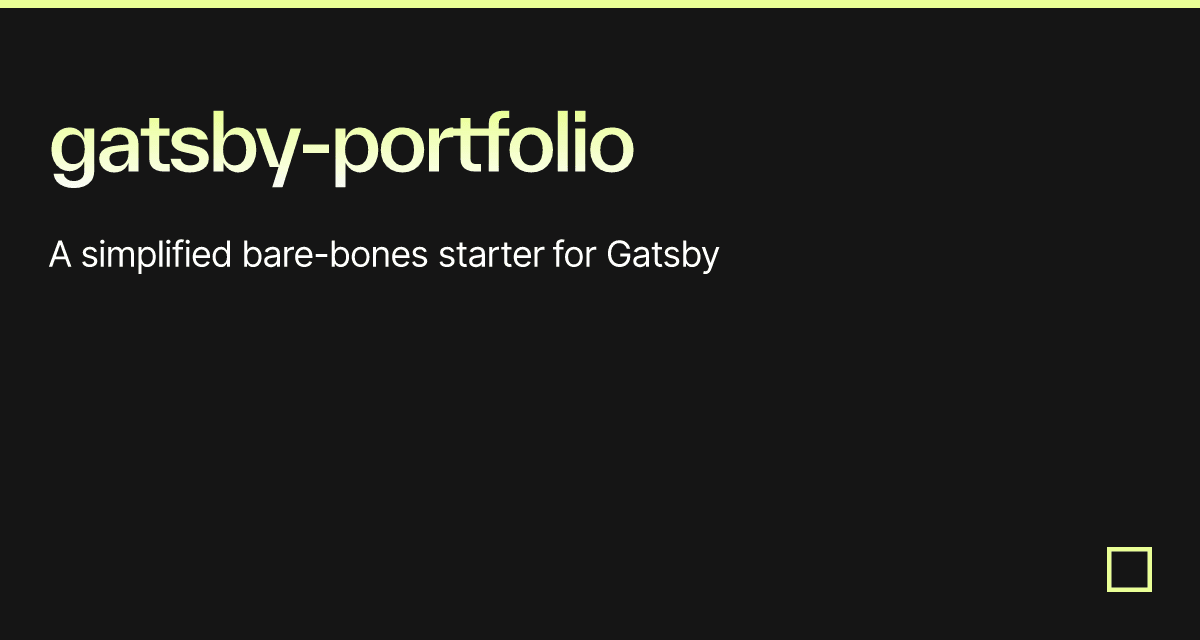 gatsby-portfolio - Codesandbox