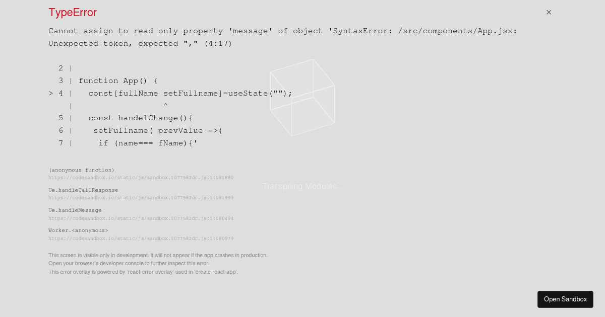 Changing Complex State (forked) - Codesandbox